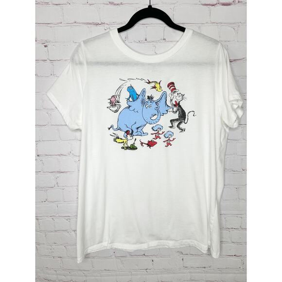 Dr Seuss x Torrid White Graphic Tshirt Womens Plus Size 0 - Picture 1 of 4